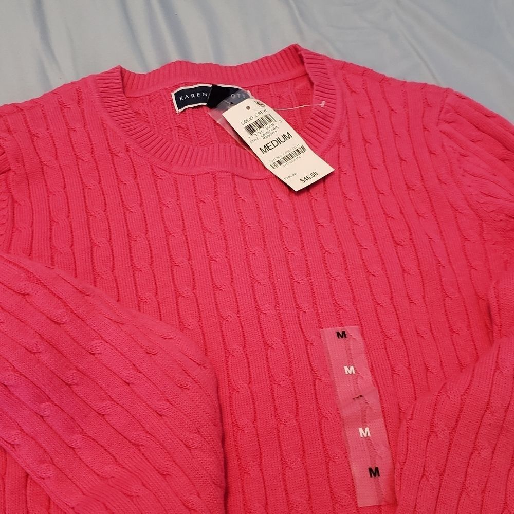 Karen Scott Ribbed Crew Neck Sweater NEW - Picture 3 of 10